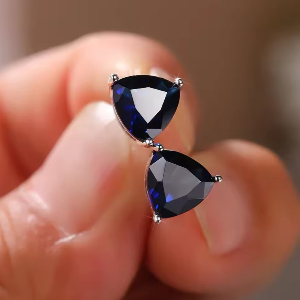 Elegant Blue Gemstone Earrings
